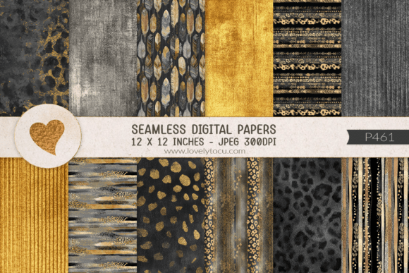Gold Glam Seamless Velvet Texture