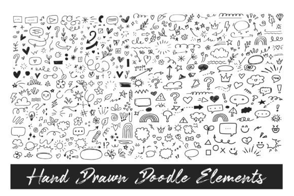 Hand Drawn Doodle Elements Mega Set Pro!