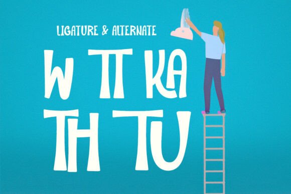 Kawtun Font PNG with transparent background - Preview 3
