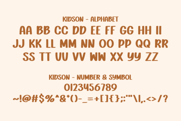 Kidson Font PNG with transparent background - Preview 1