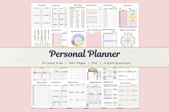 Personal Planner Bundle 100+ Pages PDF