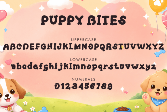 Puppy Bites Font PNG with transparent background - Preview 3