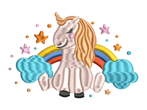 Rainbow Unicorn Embroidery