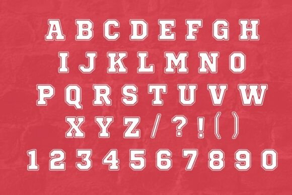 School College Font PNG with transparent background - Preview 3