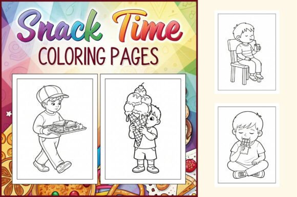Snack Time Coloring Pages for Kids