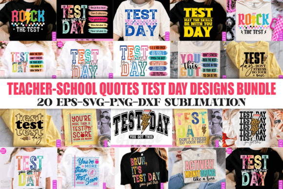 Test Day SVG Bundle, Teacher SVG Bundle Graphic by Trendy Design House ...