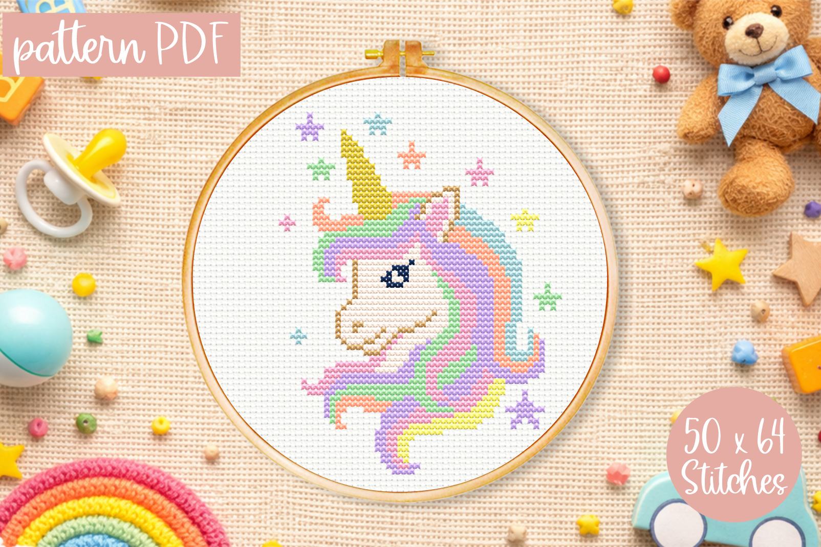 Unicorn Cross Stitch Pattern PDF