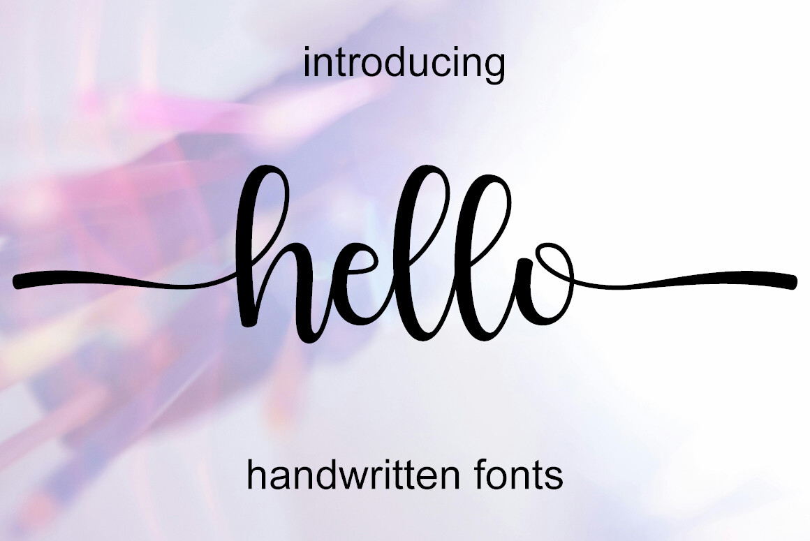 Hello Font by Hardiboy Design · Creative Fabrica