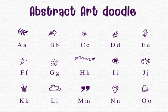 Abstract Art Doodle Font - Preview 1