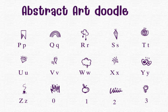 Abstract Art Doodle Font - Preview 2