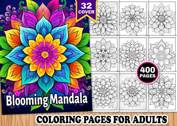 Adults Blooming Mandala Coloring Book
