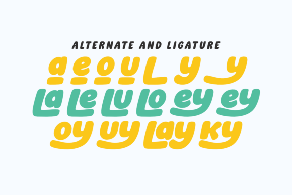 Chunky Playful Font PNG with transparent background - Preview 2