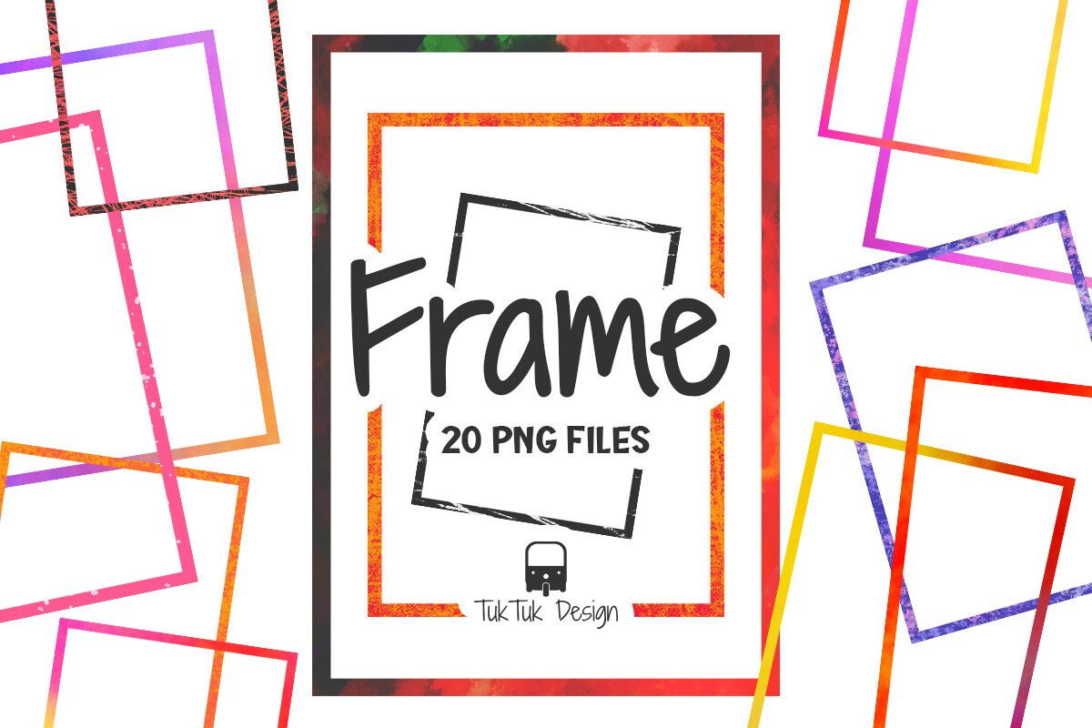 Colorful Abstract Rectangle Frame Border