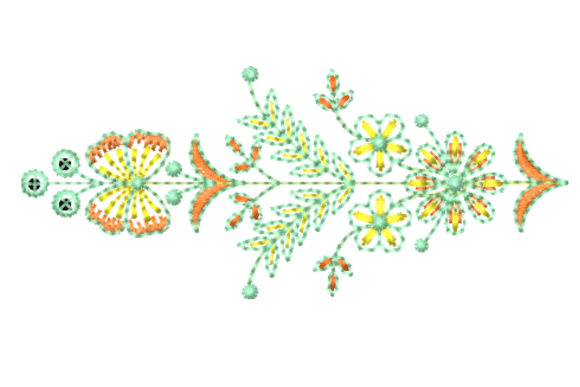 Creative Flower Embroidery Design