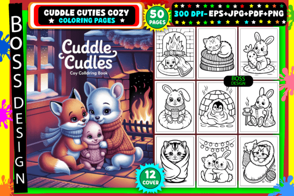 Cuddle Cuties Cozy Coloring Pages