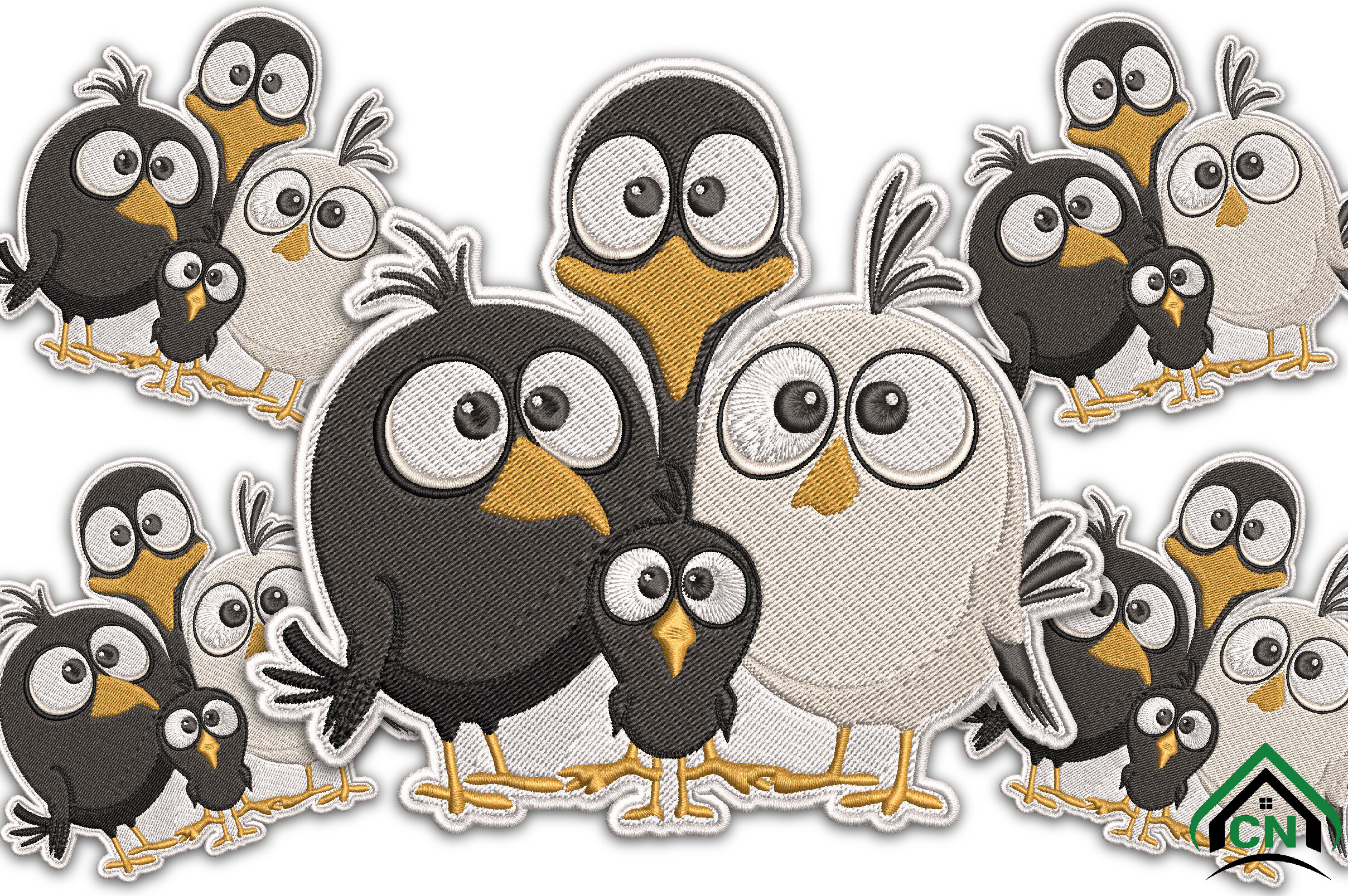 Cute Bird Embroidery Design
