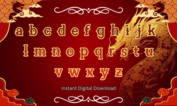 Dragon King Font PNG with transparent background - Preview 2