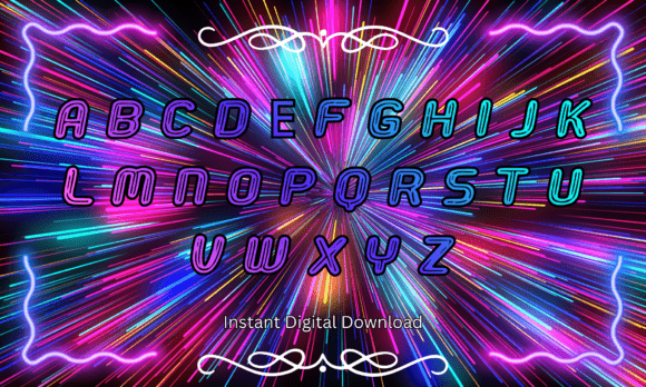 Electric Neon Font - Preview 1