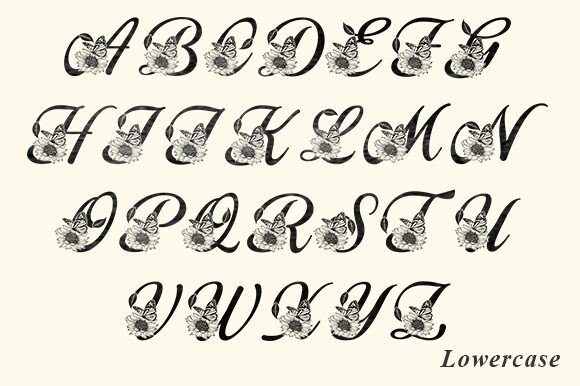 Elegant Floral Monogram Font - Preview 5