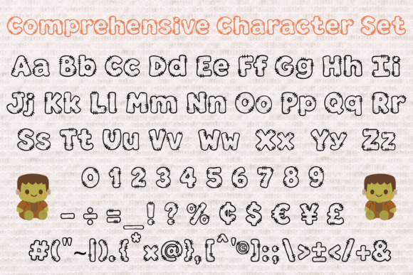 Frankenstitch Font PNG with transparent background - Preview 1