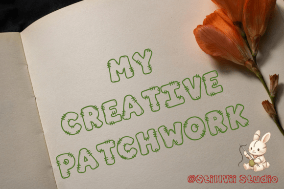 Frankenstitch Font PNG with transparent background - Preview 6