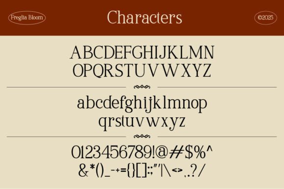 Freglia Bloom Font font preview - 6