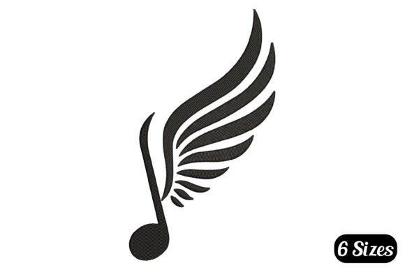 Funny Music Notes Angle Wings