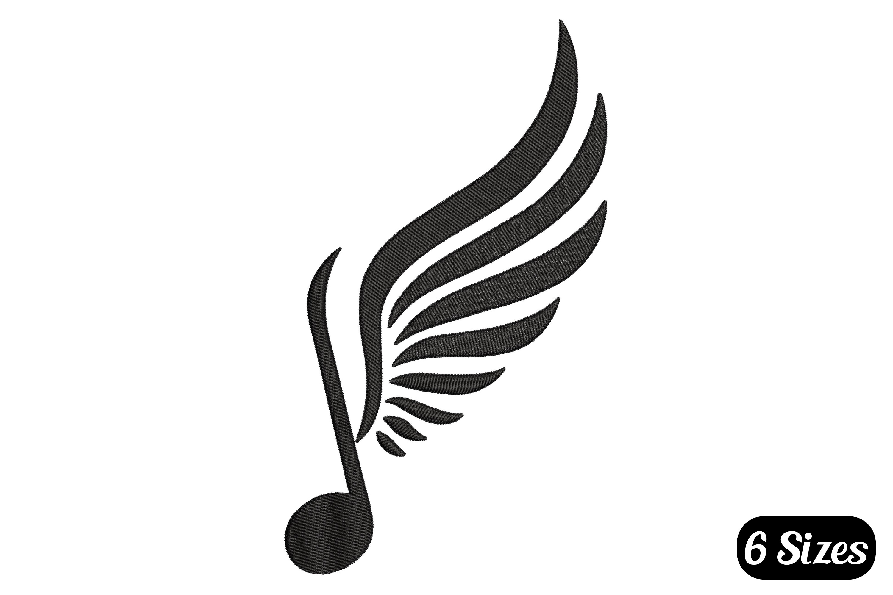 Funny Music Notes Angle Wings