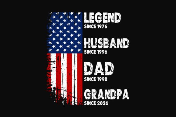 Legend Husband Dad Grandpa USA Flag SVG Graphic Crafts By Crafts Station