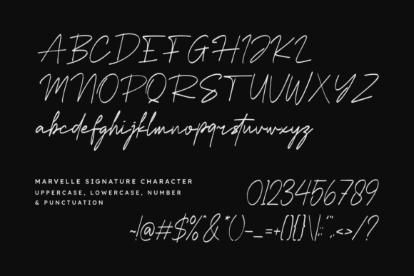 Marvelle Signature Font PNG with transparent background - Preview 1