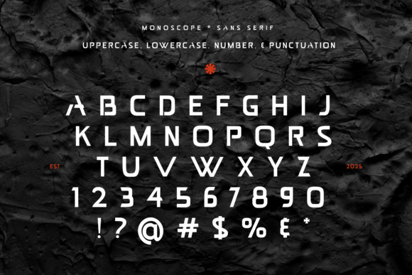 Monoscope Font PNG with transparent background - Preview 6