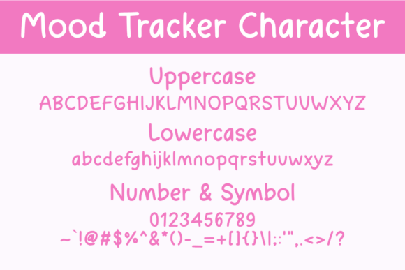 Mood Tracker Font PNG with transparent background - Preview 1