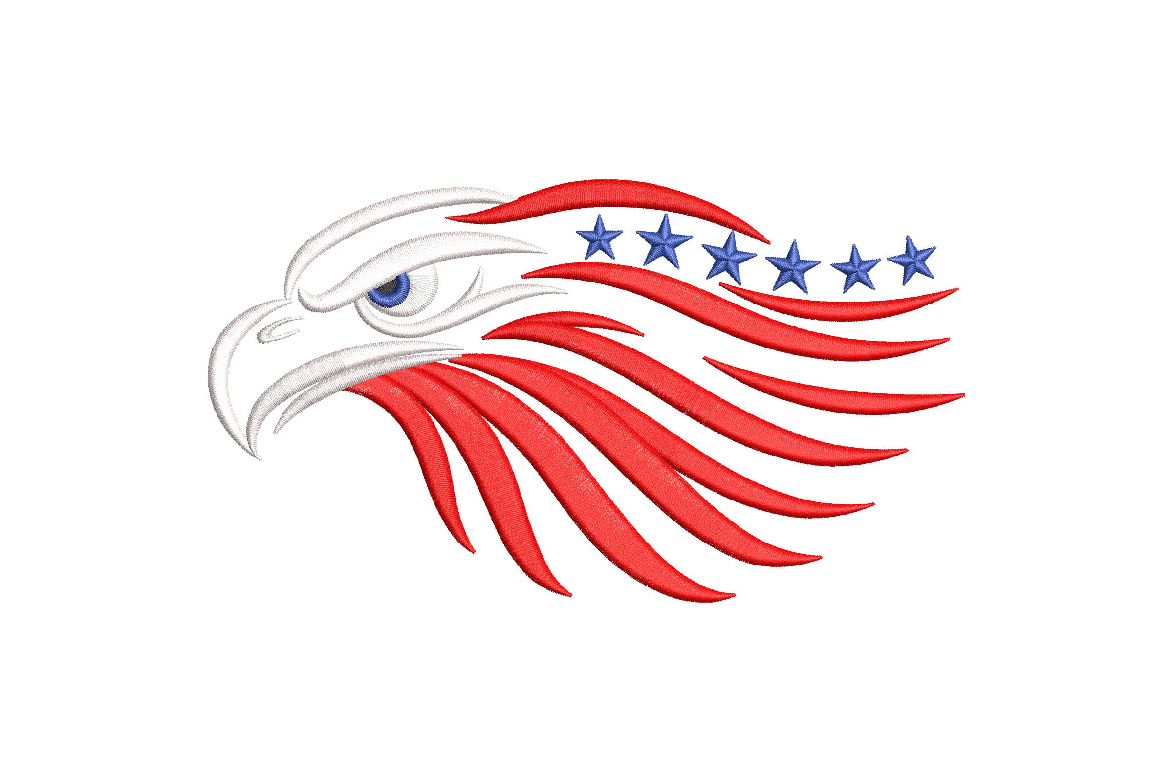 Patriotic Eagle Head Stars Stripes