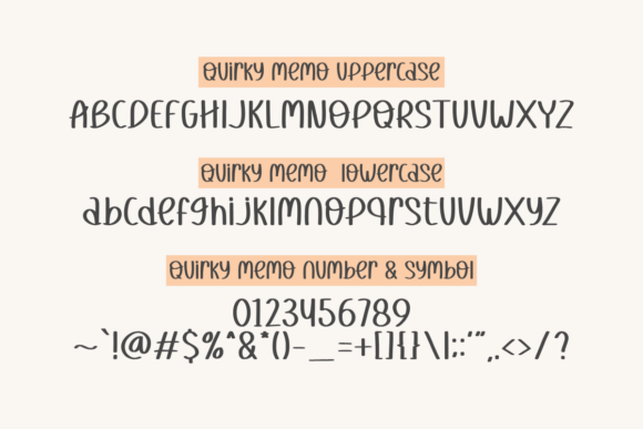 Quirky Memo Font PNG with transparent background - Preview 1