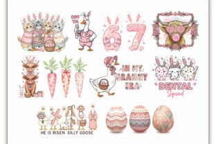 Retro Easter PNG Bundle Graphic by Extreme DesignArt · Creative Fabrica