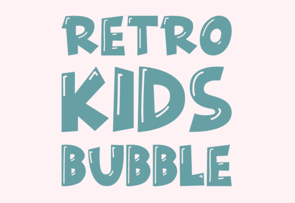 Retro Kids Bubble Font PNG with transparent background - Preview 1