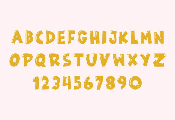 Retro Kids Bubble Font PNG with transparent background - Preview 2