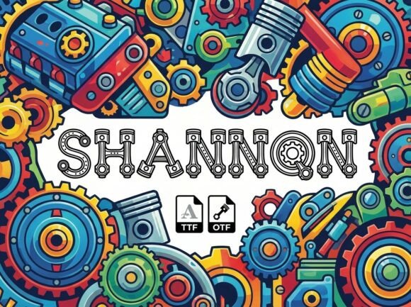 Shannon Font PNG with transparent background - Preview 2
