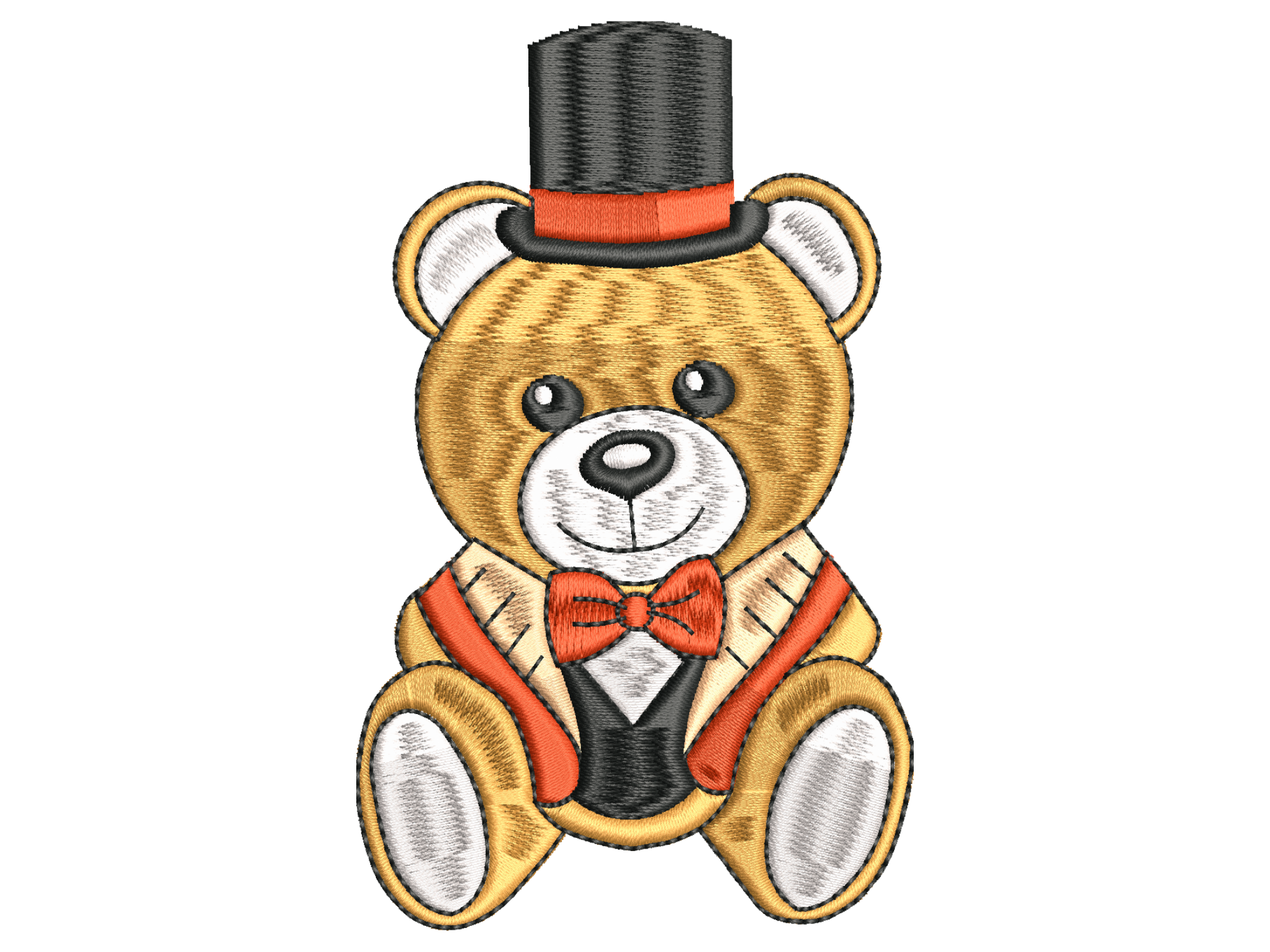 Top Hat Teddy Bear Design