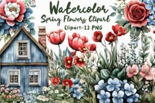 Watercolor Spring Flowers Clipart Graphic by LibbyWishes · Creative Fabrica