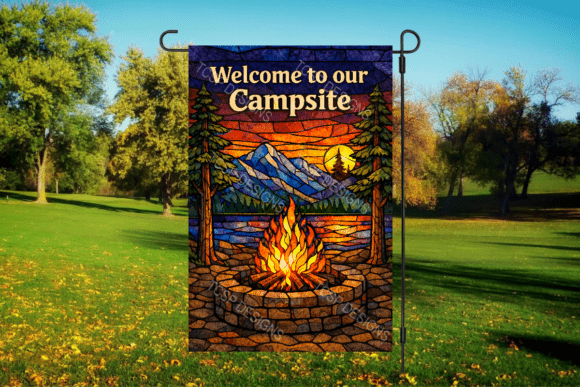 Welcome to Our Campsite Garden Flag