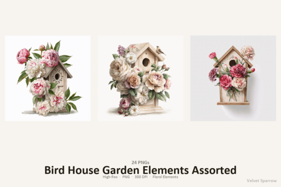 Bird House Garden Elements Assorted