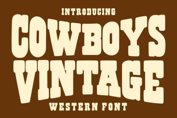 Cowboys Vintage Font - Preview 1