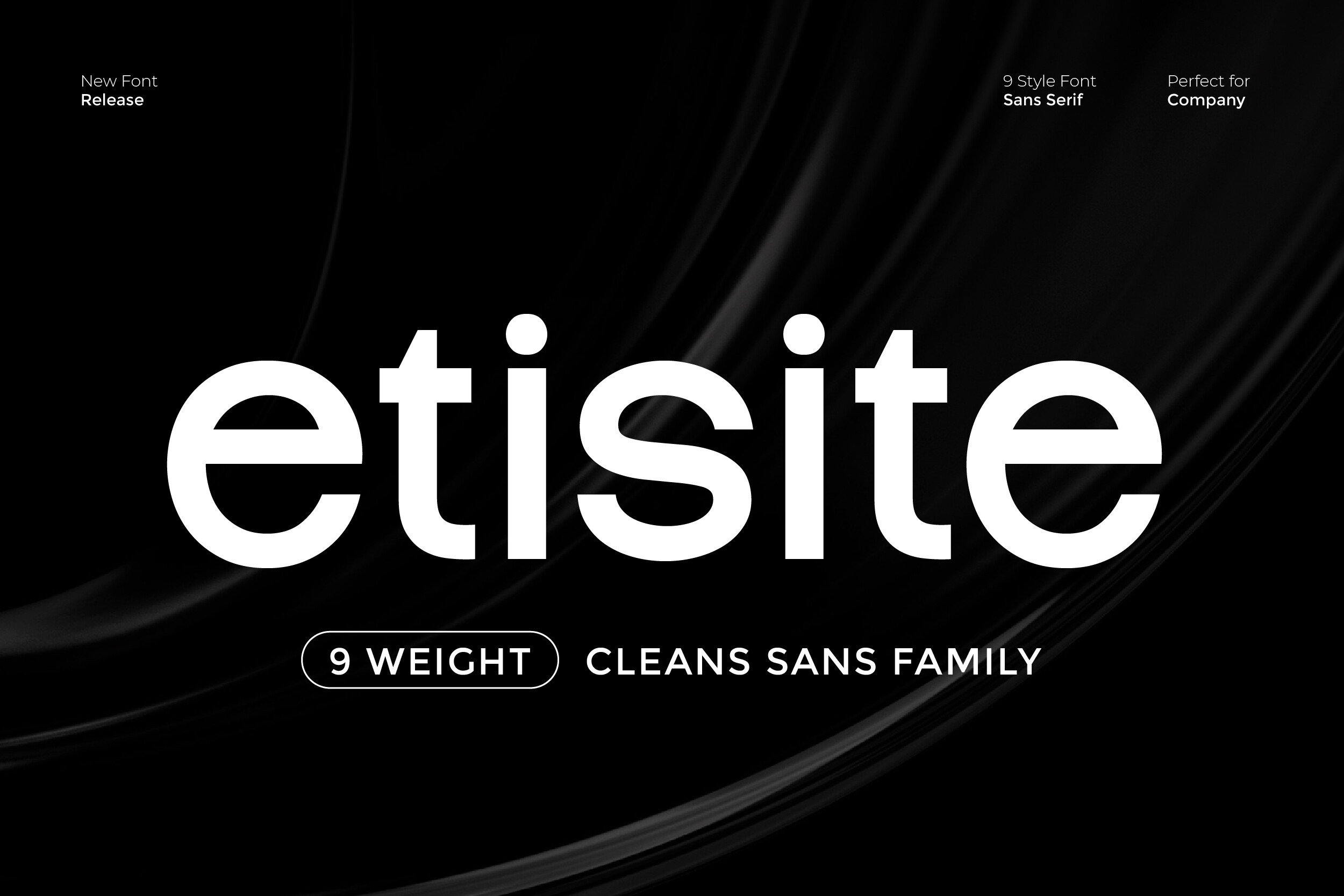 Etisite, a minimalist sans serif for headlines and body text