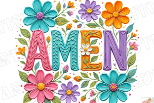 Floral Christian Amen Png Religious Png Graphic by Artistic Revolution ...