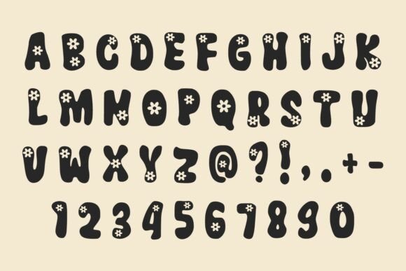 Flower Retro Font - Preview 3