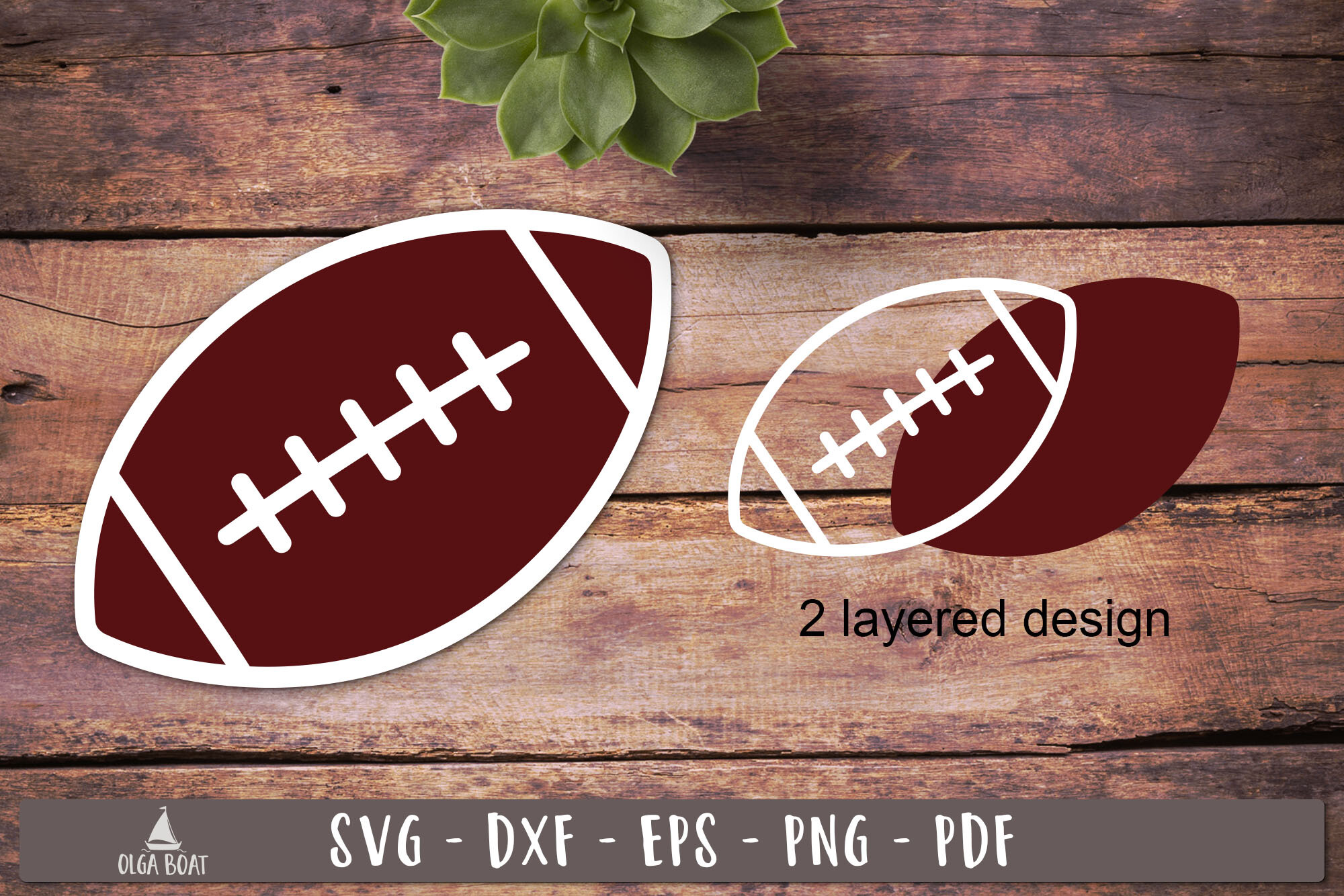 Football Layered SVG Ball Design