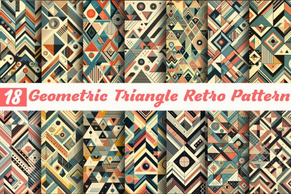 Geometric Triangle Retro Pattern