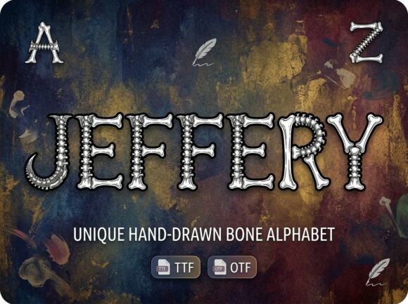 Jeffery Font PNG with transparent background - Preview 1