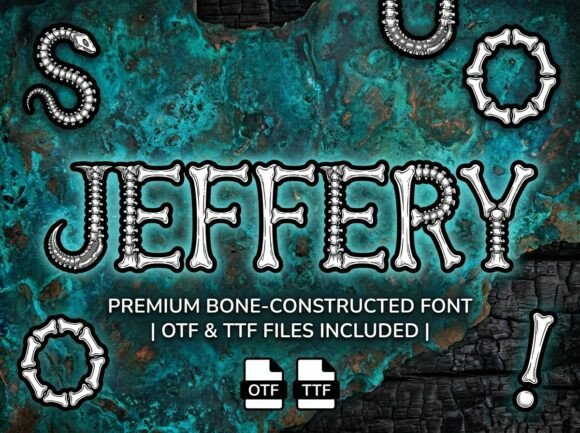 Jeffery Font PNG with transparent background - Preview 2